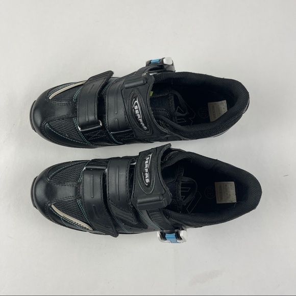 Serfas Astro Womens Cycling Shoes Black Clip On Size 6.5 - Picture 3 of 9